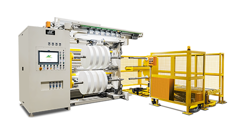 Duplex Shaft Center Winding Slitter Rewinder